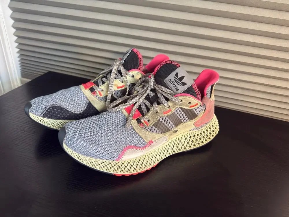 Adidas Originals ZX 4000 4D BD7927 Gray Pink Futurecraft 4D Sneakers Mens Size 8